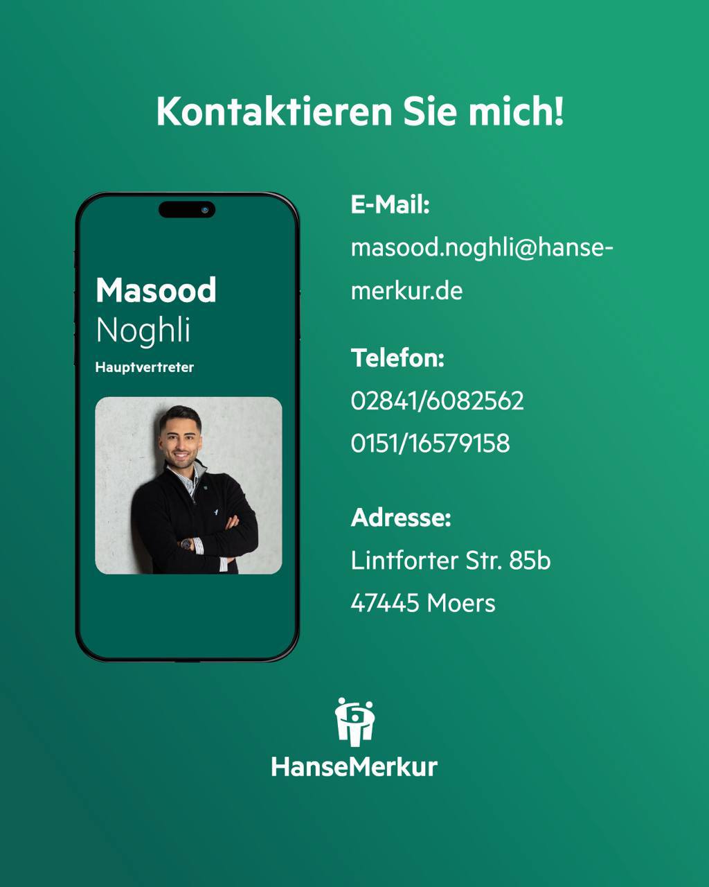 🔵#فروش
   🏙شهر: کلن ، آلمان
   توضیحات: ✅ بیمه دندان 🦷 | ✅ مسئولیت ⛔️ | ✅ خودرو 🚘 | ✅ پت 🐶🐱
✅ ازکارافتادگی 🦿 | ✅ بازنشستگی 👴👵 | ✅ مراقبت‌های بیماری 🤒

💡 کارمندان و صاحبان کسب‌وکار می‌توانند از تسهیلات مالیاتی ویژه بهره‌مند شوند!

📩 مشاوره رایگان:
📞 0157-310-99971

من مسعود نقلی نماینده رسمی بیمه HanseMerkur

   👤 ارتباط با شخص |
@hamshahri_alman
صفحه پذیرنده و کاربر آگهی 