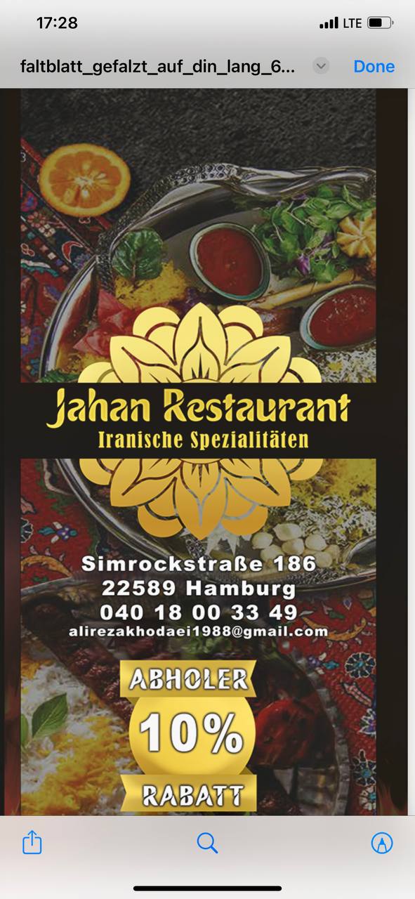 🔴#خرید
   🏙شهر: هامبورگ ، آلمان
   توضیحات: با سلام

به راننده خانم با ماشین ،برای لیفر و کار در رستوران ایرانی واقع در غرب هامبورگ به صورت مینی جاب نیازمندیم.

لطفا فقط واتس اپ  015210629627

با تشکررر🙏

   👤 ارتباط با شخص |
@hamshahri_alman
صفحه پذیرنده و کاربر آگهی 